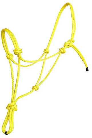 Hunters Saddlery Knotenhalfter für Pferde kompatibel mit Parelli Natural Horsemanship (Großes Warmblut/XF, Gelb)