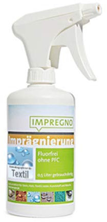 IMPREGNO® 'Impr egno impregnación textil 0,5 litros con vaporizador – Producto impermeabilizante Cuidado de spray impermeabilizante fluorfrei respetuoso con el medio ambiente