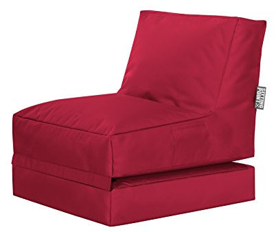 Beauty.Scouts Sitting Point only by Magma Twist Scuba Indoor und Outdoor Sitzsack, Plüsch Sitzkissen, Waschbar, Sessel für Kinder & Erwachsene, rot