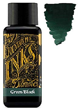 Diamine Bottle Ink, Green/Black, 30ml