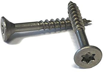 Lot de 1000 vis à bois A2 Torx à tête fraisée en acier inoxydable 4 x 50 mm