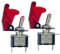 HOTSYSTEM 12V 20A Auto SPST 3 Pin Interruttore tondo con LED Luci ON/OFF Switch rosso