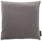 MAGMA Samt Uni Kissenbezug 40x40 cm - Mittelgrau,- samtig weich kuscheliger Stoff, rechteckiger Kissenbezug, für Wohnzimmer, Schlafzimmer, Büro und Gästezimmer Waschbar