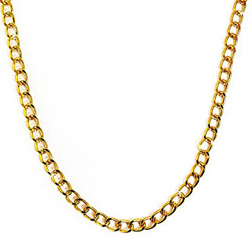 Oblique Unique® Kette, Rapper Gold Goldene Rapper Gangster Kette - satter Goldlook - perfekt zum Protzen