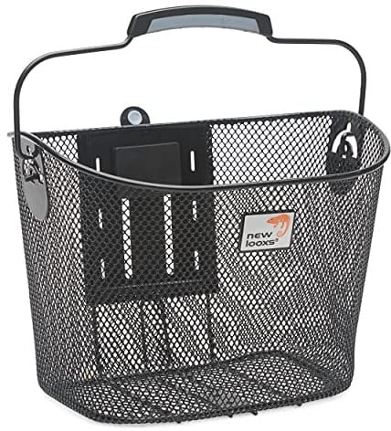 New Look Toscane Smart Lock Fahrradkorb, Black, 34 x 25 x 25 cm