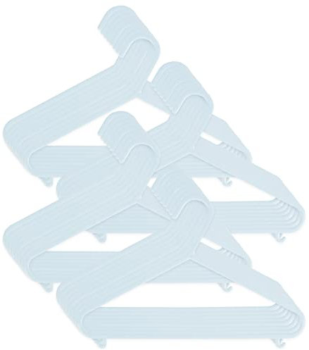 Bieco Kleiderbügel Kinder 32 St. Eisblau | Länge ca 30 cm | Baby Kleiderbügel | Kunststoff Kleiderbügel Kinder Baby | Baby Organiser Für Kleiderschrank | Kleiderbügel Baby | Baby Clothes Hangers