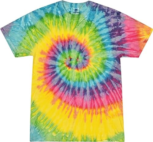 Colortone Camiseta Batik Unisex 'Swirl' | Camiseta Hippie Hombre Camiseta Hippie Mujer S - 5XL con Diferentes Estampados | Ropa Flower Power Mujer y Hombre de algodón | Diseño Batik teñido a Mano