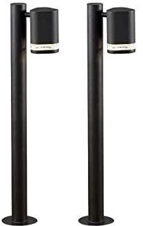 2er-Set Aluminium Wegeleuchten MODENA schwarz, GU10, Höhe 70 cm, IP44; Konstsmide 7517-750
