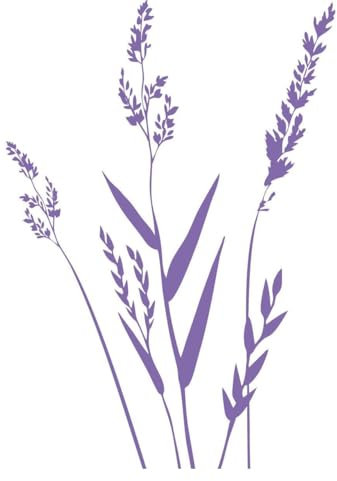 CLICKANDPRINT Aufkleber » Gräser, 30x21,1cm, Lavendel • Wandtattoo/Wandaufkleber/Wandsticker/Wanddeko/Vinyl