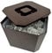 Ice Bucket With Lid Brown, 6 Litre, Octagonal & Double Walled Insulation, BPA Free, Ice Buckets, Ice Buckets For Parties, UK Made, Perfect for Home Bars, Bar Accessories, Pubs, BBQs and Picnics