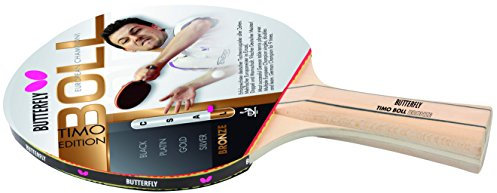 Butterfly® Timo Boll Bronze 85010 Tischtennisschläger | Tischtennis Racket Bat Hobby & Freizeit | ambitionierter Freizeitspieler | ITTF zertifizierter Addoy Belag | konkave Griffform | Holzfarbig