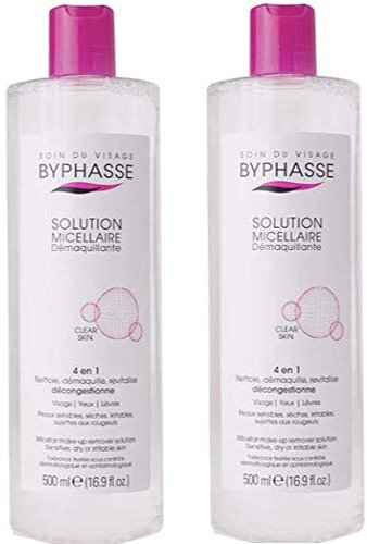 Byphasse Solution micellaire démaquillante pour peaux sensibles - 500 ml - Lot de 2