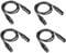 4PCS 1m long dmx 512 xlr Cable dmx 3.2t 3 Pin True Dmx Cable male to female for dmx microphone stage lights