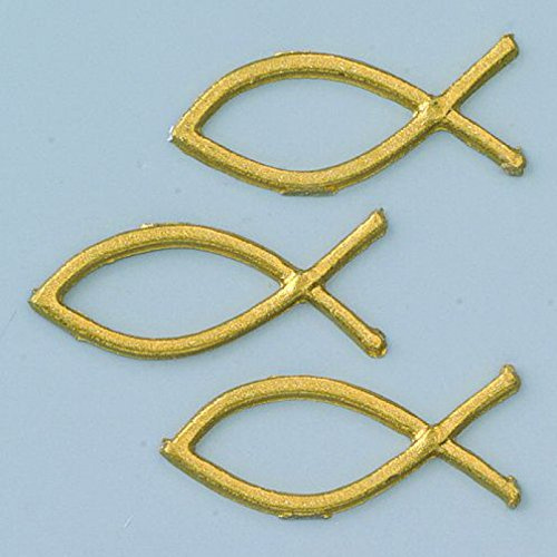 efco Fische Wachs Dekoration, Gold, 40 x 15 mm, 6-TLG.