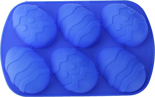 6 Large 10cm Chocolate Eggs Silicone Bakeware Mould