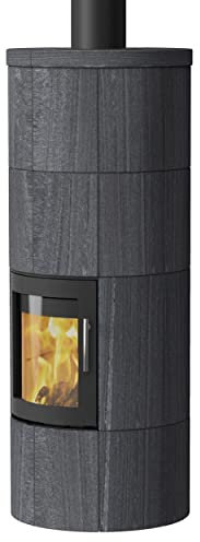 Lotus LO-470 M2 Kaminofen Schwarz/Indian Night, Rauchabgang oben/A+