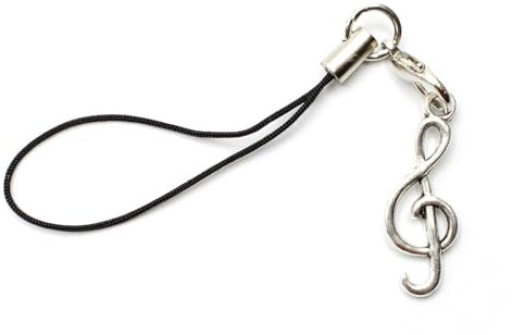 Miniblings Violinschlüssel Handyanhänger Anhänger Notenschlüssel Musik silber- Handmade Modeschmuck I Anhänger Handyschmuck Schlüsselanhänger