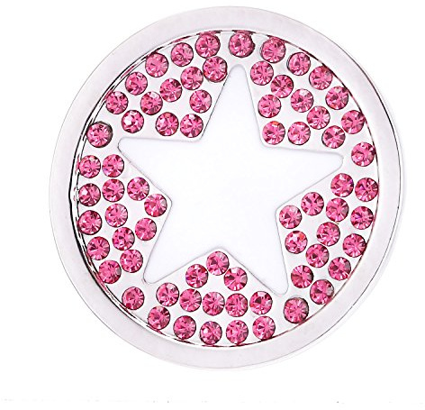Morella Damen Coin Stern und Glitzersteine pink 33 mm