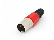 VELLEMAN - CA101R XLR-Stecker - 3-pol. - VERNICKELT - rot 140775