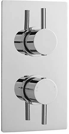 Home of Ultra Quest Concealed Thermostatic Twin Shower Valve with Square Plate.