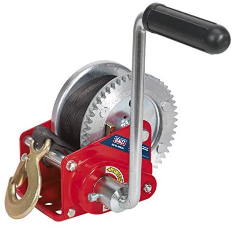 SEALEY gww1200b 540 kg Kapazität verzahnte Hand Seilwinde mit Bremse und Gurtband