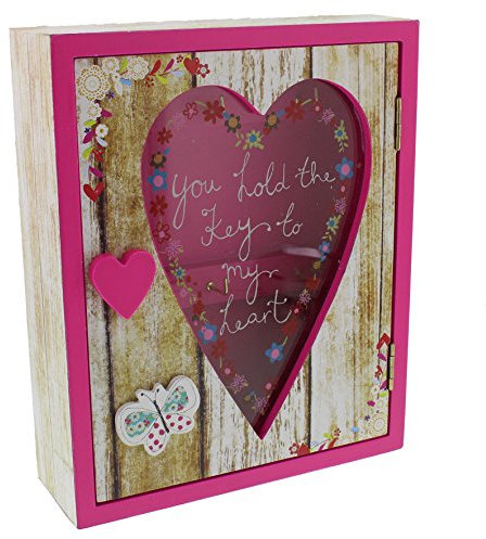 Schlüsselkasten aus Holz mit Haken – You hold the keys to my heart