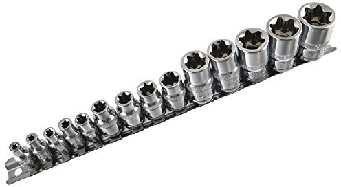/ Star Torx Douilles femelles 14pcs Set 1/4 / 3/8 et 1/2 douilles E E4 - E24