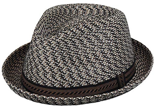 Bailey of Hollywood Men's Mannes Braided Trilby Hat, Brown/Multi (Medium)