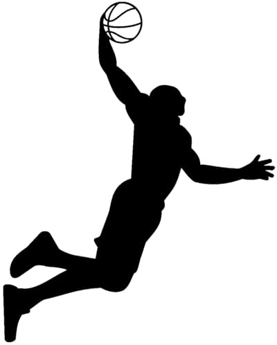 Samunshi® Aufkleber Basketball Slam Dunk Autoaufkleber 16 x 20cm schwarz