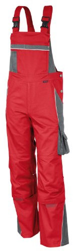 QUALITEX HIGH QUALITY WORKWEAR Latzhose PRO, rot/grau, Gr. 52