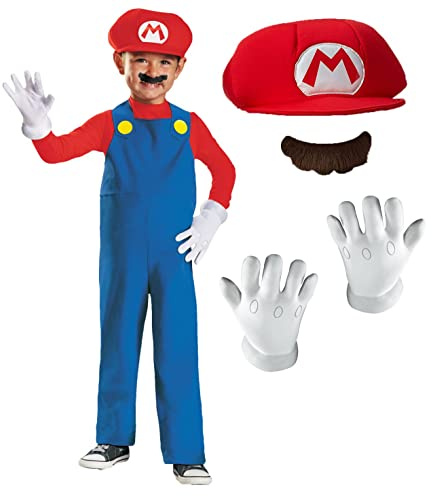 Disguise Nintendo Mario-Kostüm für Kinder, Halloween-Kostüm für Kinder, Größe XS (2-4 Jahre)