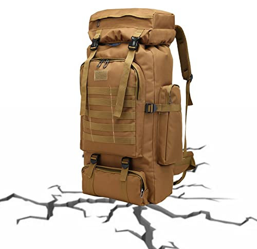 Rucksack Ruck – Bugout Rucksack, wasserdicht, großes Fassungsvermögen, 80 l, für Herren, Wandern, Jagd, Outdoor-Reisen, Bergsteigen