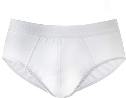 HERMKO 8310 3er Pack Herren Slip mit schönem Webbund, Größe:D 8 = EU XXL, Farbe:weiß