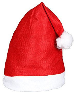 Alsino 1-5000 Stück Weihnachtsmütze Farbe: rot Nikolausmütze Weihnachten Nikolaus Erwachsene aus Filz mit Bommel 32 (1 Stück)