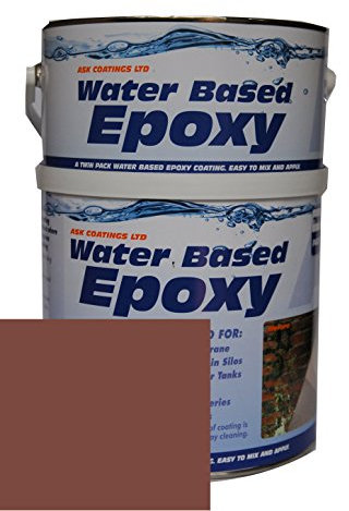 Damp Proof Epoxy Resin Water Based Paint for Garages, Walls, Basements and Tanks - 2.5L (Red Oxide)