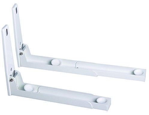 White Microwave Brackets With Extendable Arms