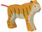 cama24com Tiger stehend Safari Holzfigur Holzspielzeug von Holztiger mit Palandi® Sticker
