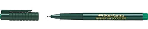 FABER-CASTELL 151163 - Faserschreiber Finepen 1511, 0.4 mm, grün