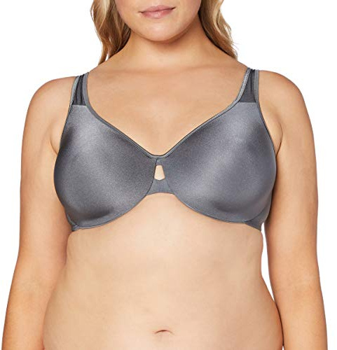 Lilyette by Bali Women's Plunge Into Comfort Keyhole Minimizer Bra, Silver Lining, 40DDD