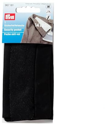 Prym Sicherheitstasche mit Reißverschluß, 20 x 14 cm, schwarz