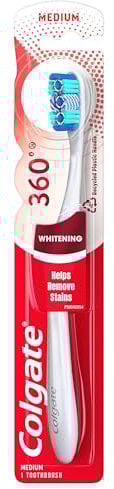 Colgate 360 Optic White Full Head Toothbrush, Medium