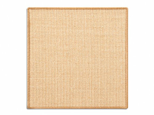 KARAT Sisal Fußmatte Teppich Vorleger Kratzteppich Katzenmöbel Kratzmatte Sisalmatte, widerstandsfähig & in vielen Farben und Größen erhältlich (50 x 50 cm, Natur)