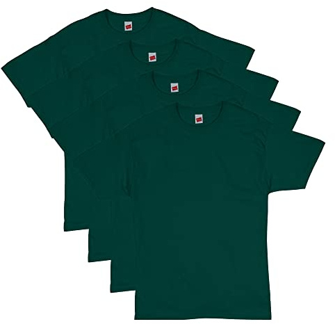 Hanes mens Essentials Short Sleeve T-shirt Value Pack (4-pack) athletic t shirts, Deep Forest, XX-Large US