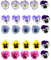 25 Mixed Colour Pansy Flower Edible Wafer Paper Cake Toppers By Top That by Top That