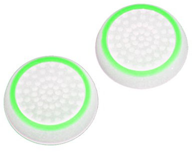 2pz Tappi Joystick Per Sony PS 4 3 2 Controller Gommini Luminosi - Verde