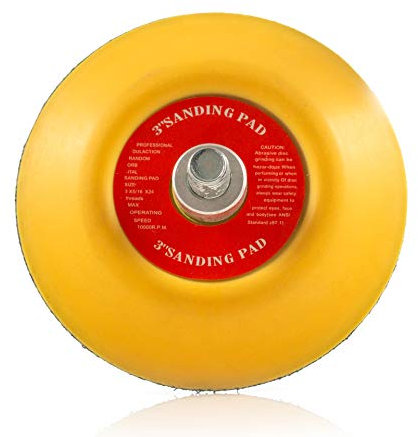 Glass Polish 12711- Patin de ponçage Double Action, support de Ponceuse à Crochet et Boucle - 5/16-24 - Ø 75mm