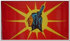 Oka Mohawk Indianer Fahne Grösse 1,50x0,90m