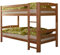 TiCAA Etagenbett, Kinderbett, Stockbett Funktionsbett für Kinder mit Treppe & Zwei Liegeflächen teilbar aus Buche Massivholz Natur Bettgestell 90 x 200