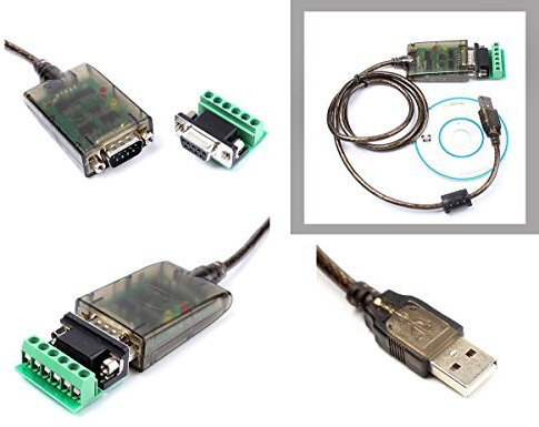 Kalea-INFORMATIQUE Conversor USB a RS-422 RS-485 con Chipset FTDI FT232. Montaje de Cable a Cable o Enchufe DB9