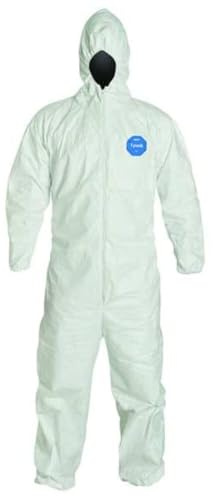 DuPont - TY127SWH2X002500 Tyvek 400 TY127S Disposable Protective Coverall with Respirator-Fit Hood and Elastic Cuff, White, 2X-Large (Pack of 25)